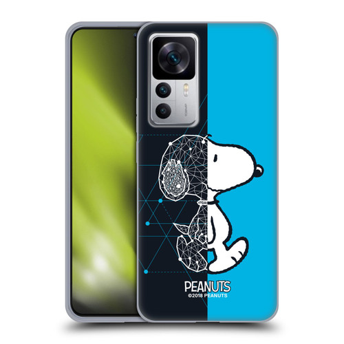 Peanuts Halfs And Laughs Snoopy Geometric Soft Gel Case for Xiaomi 12T 5G / 12T Pro 5G / Redmi K50 Ultra 5G