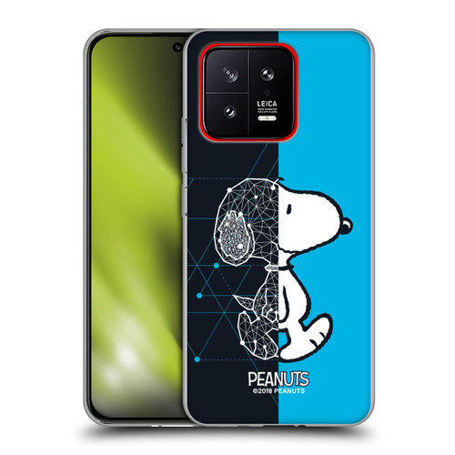 Peanuts Halfs And Laughs Snoopy Geometric Soft Gel Case for Xiaomi 13 5G