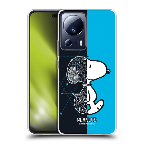 Peanuts Halfs And Laughs Snoopy Geometric Soft Gel Case for Xiaomi 13 Lite 5G
