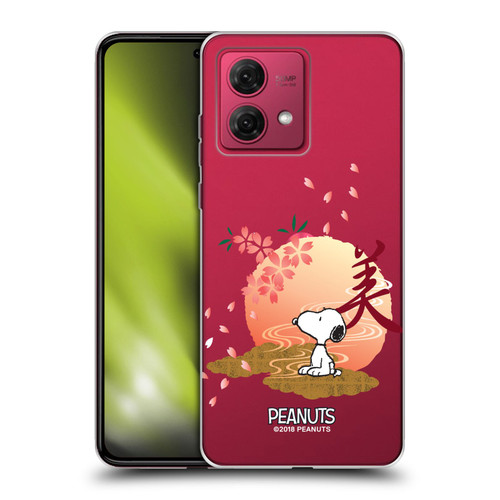 Peanuts Oriental Snoopy Sakura Soft Gel Case for Motorola Moto G84 5G
