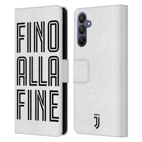 Juventus Football Club Type Fino Alla Fine White Leather Book Wallet Case Cover For Samsung Galaxy A15