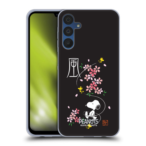 Peanuts Oriental Snoopy Cherry Blossoms Soft Gel Case for Samsung Galaxy A15