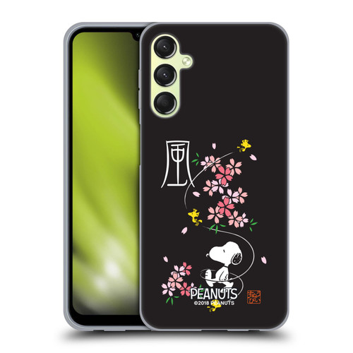 Peanuts Oriental Snoopy Cherry Blossoms Soft Gel Case for Samsung Galaxy A24 4G / M34 5G