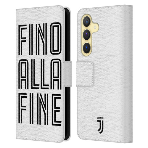 Juventus Football Club Type Fino Alla Fine White Leather Book Wallet Case Cover For Samsung Galaxy S24 5G