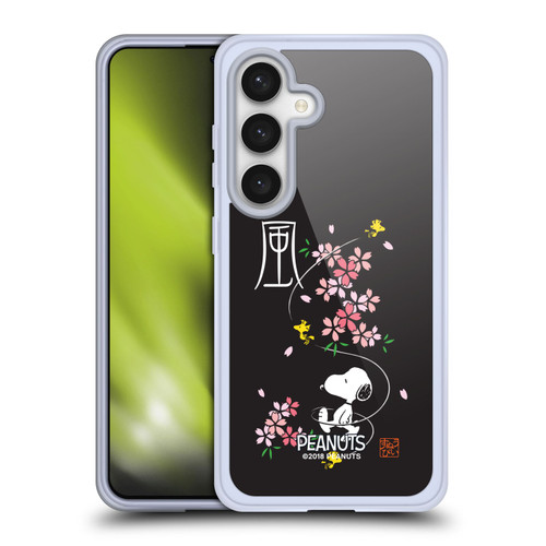 Peanuts Oriental Snoopy Cherry Blossoms Soft Gel Case for Samsung Galaxy S24 5G
