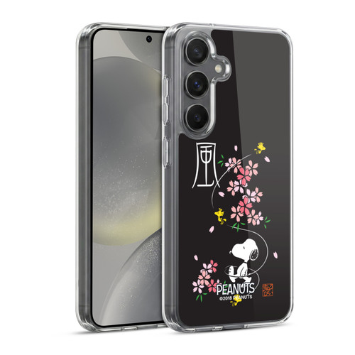 Peanuts Oriental Snoopy Cherry Blossoms Soft Gel Case for Samsung Galaxy S24 5G & MagSafe