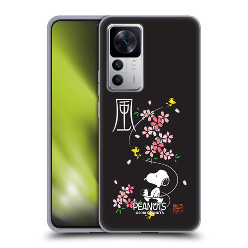 Peanuts Oriental Snoopy Cherry Blossoms Soft Gel Case for Xiaomi 12T 5G / 12T Pro 5G / Redmi K50 Ultra 5G