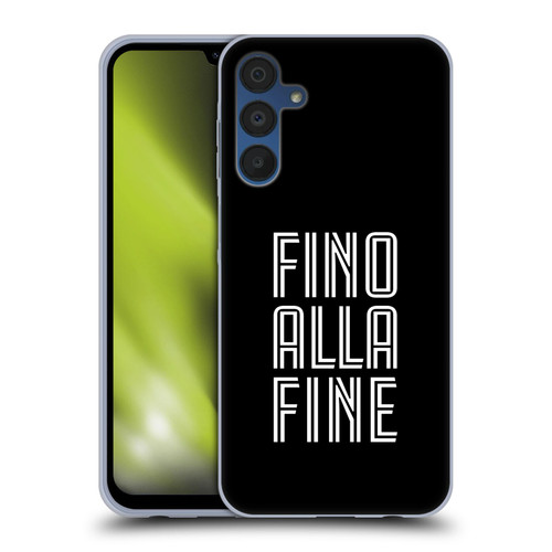 Juventus Football Club Type Fino Alla Fine Black Soft Gel Case for Samsung Galaxy A15
