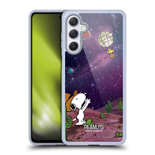 Peanuts Snoopy Space Cowboy Nebula Balloon Woodstock Soft Gel Case for Samsung Galaxy M54 5G