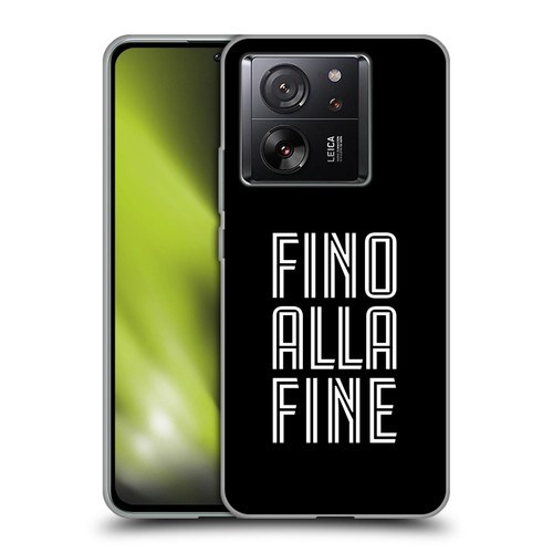 Juventus Football Club Type Fino Alla Fine Black Soft Gel Case for Xiaomi 13T 5G / 13T Pro 5G