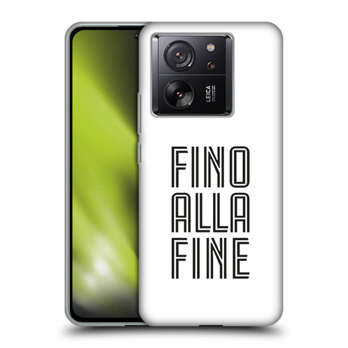 Juventus Football Club Type Fino Alla Fine White Soft Gel Case for Xiaomi 13T 5G / 13T Pro 5G