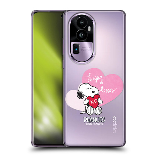 Peanuts Sealed With A Kiss Snoopy Hugs And Kisses Soft Gel Case for OPPO Reno10 Pro+
