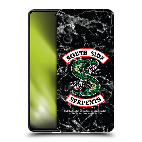 Riverdale South Side Serpents Black And White Marble Logo Soft Gel Case for Motorola Moto G82 5G