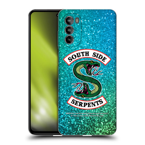 Riverdale South Side Serpents Glitter Print Logo Soft Gel Case for Motorola Moto G82 5G
