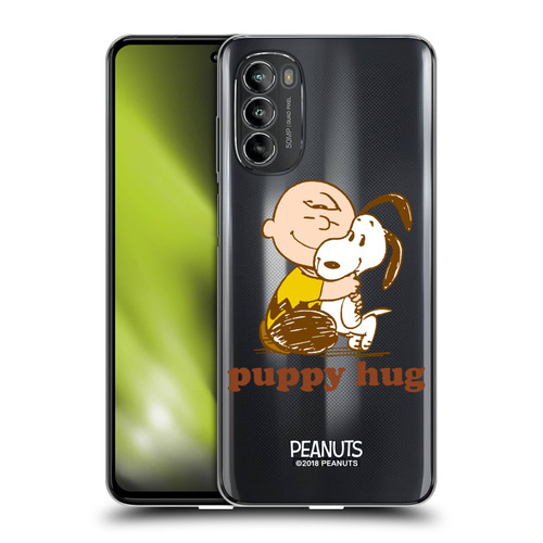 Peanuts Snoopy Hug Charlie Puppy Hug Soft Gel Case for Motorola Moto G82 5G