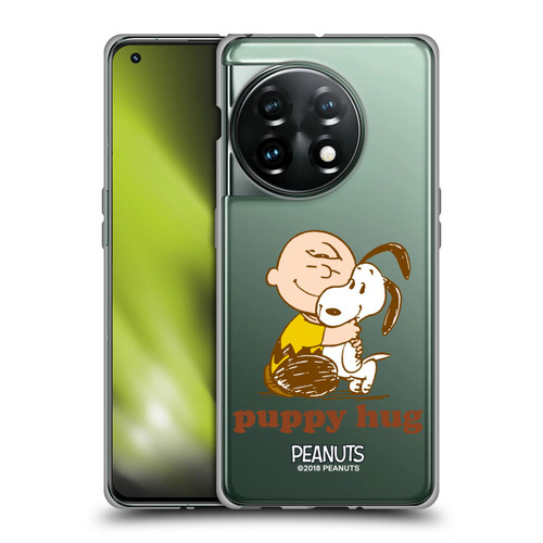 Peanuts Snoopy Hug Charlie Puppy Hug Soft Gel Case for OnePlus 11 5G