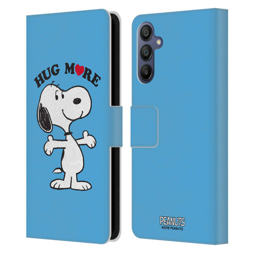 Peanuts Snoopy Hug More Leather Book Wallet Case Cover For Samsung Galaxy A15