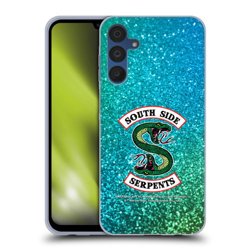 Riverdale South Side Serpents Glitter Print Logo Soft Gel Case for Samsung Galaxy A15