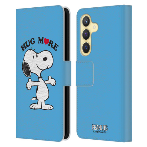 Peanuts Snoopy Hug More Leather Book Wallet Case Cover For Samsung Galaxy S24 5G
