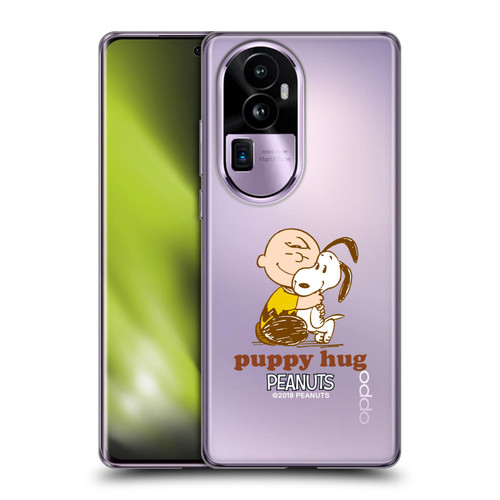 Peanuts Snoopy Hug Charlie Puppy Hug Soft Gel Case for OPPO Reno10 Pro+