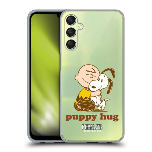Peanuts Snoopy Hug Charlie Puppy Hug Soft Gel Case for Samsung Galaxy A24 4G / M34 5G