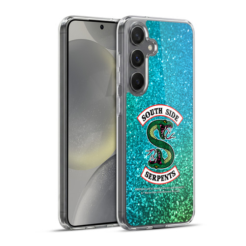 Riverdale South Side Serpents Glitter Print Logo Soft Gel Case for Samsung Galaxy S24+ 5G & MagSafe