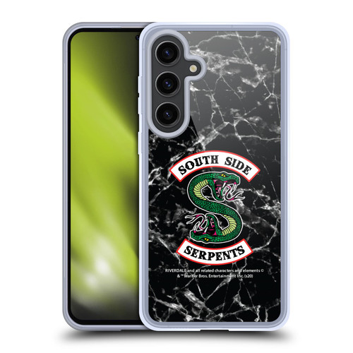 Riverdale South Side Serpents Black And White Marble Logo Soft Gel Case for Samsung Galaxy S24+ 5G
