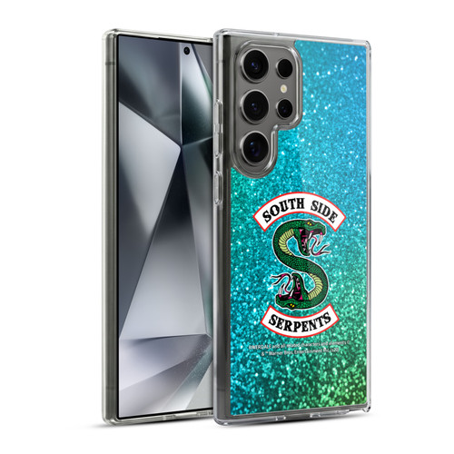 Riverdale South Side Serpents Glitter Print Logo Soft Gel Case for Samsung Galaxy S24 Ultra 5G & MagSafe