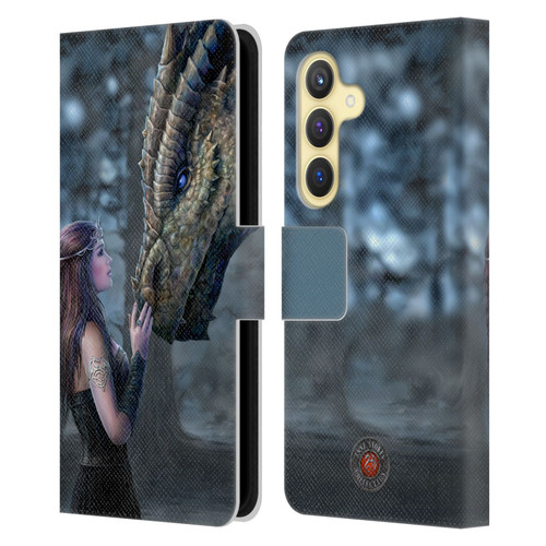 Anne Stokes Dragon Friendship Once Upon A Time Leather Book Wallet Case Cover For Samsung Galaxy S24 5G