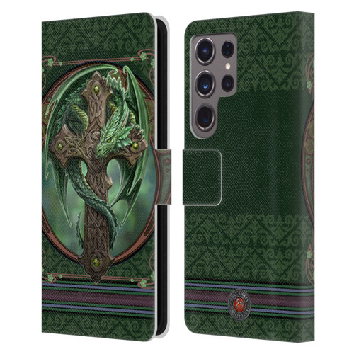 Anne Stokes Dragons Woodland Guardian Leather Book Wallet Case Cover For Samsung Galaxy S24 Ultra 5G