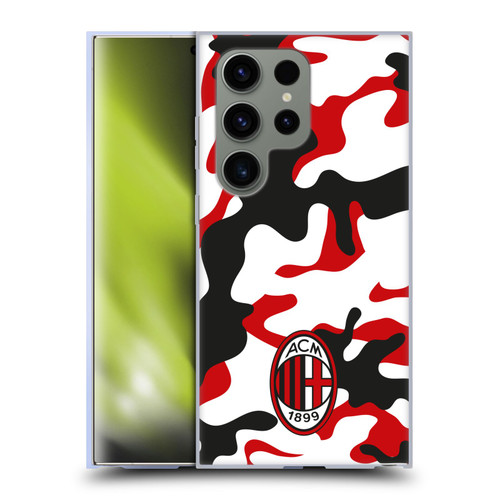 AC Milan Crest Patterns Camouflage Soft Gel Case for Samsung Galaxy S24 Ultra 5G & MagSafe