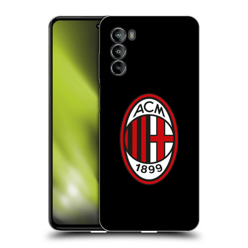 AC Milan Crest Full Colour Black Soft Gel Case for Motorola Moto G82 5G