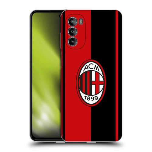 AC Milan Crest Red And Black Soft Gel Case for Motorola Moto G82 5G