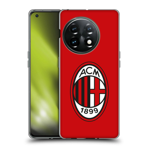 AC Milan Crest Full Colour Red Soft Gel Case for OnePlus 11 5G