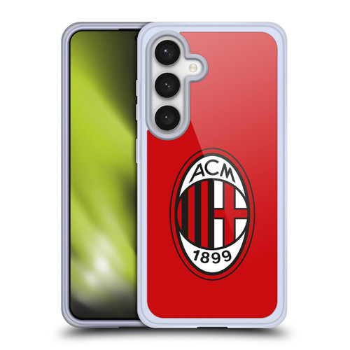 AC Milan Crest Full Colour Red Soft Gel Case for Samsung Galaxy S24 5G & MagSafe