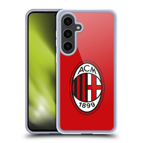 AC Milan Crest Full Colour Red Soft Gel Case for Samsung Galaxy S24+ 5G & MagSafe
