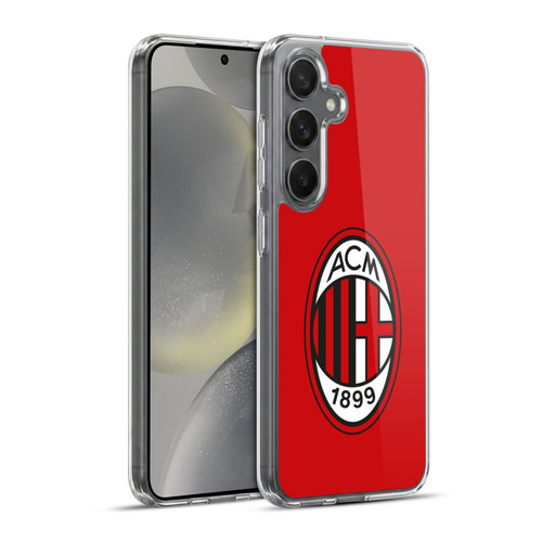 AC Milan Crest Full Colour Red Soft Gel Case for Samsung Galaxy S24+ 5G & MagSafe