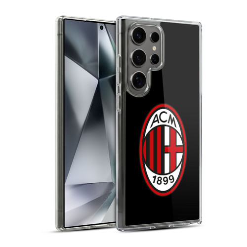 AC Milan Crest Full Colour Black Soft Gel Case for Samsung Galaxy S24 Ultra 5G & MagSafe