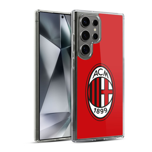 AC Milan Crest Full Colour Red Soft Gel Case for Samsung Galaxy S24 Ultra 5G & MagSafe