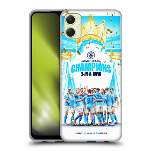 Manchester City Man City FC 2023 Champions Team Poster Soft Gel Case for Samsung Galaxy A05