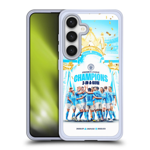 Manchester City Man City FC 2023 Champions Team Poster Soft Gel Case for Samsung Galaxy S24 5G