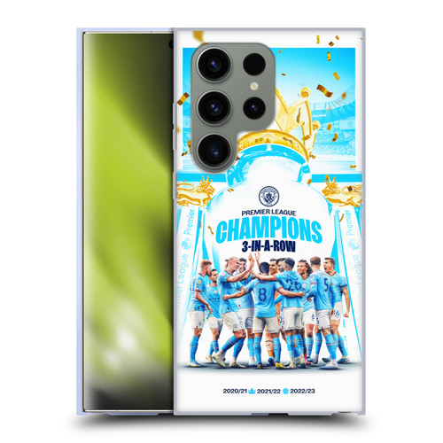 Manchester City Man City FC 2023 Champions Team Poster Soft Gel Case for Samsung Galaxy S24 Ultra 5G