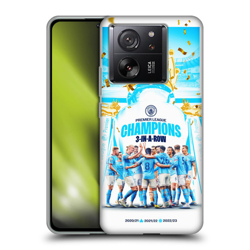Manchester City Man City FC 2023 Champions Team Poster Soft Gel Case for Xiaomi 13T 5G / 13T Pro 5G