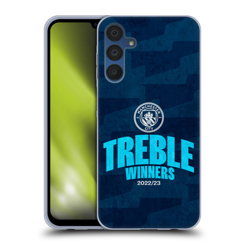 Manchester City Man City FC 2023 Treble Winners Graphics Soft Gel Case for Samsung Galaxy A15
