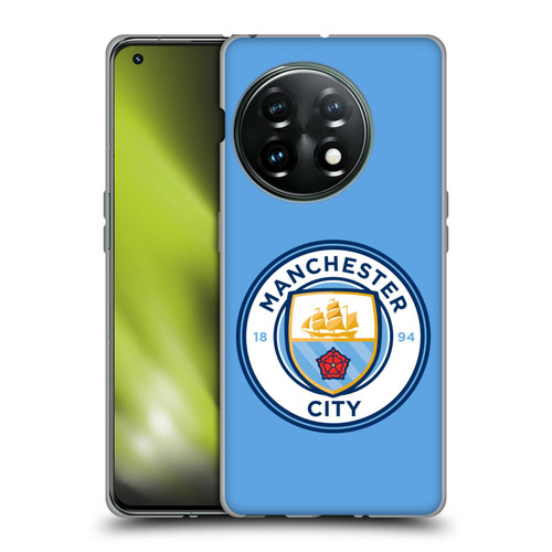 Manchester City Man City FC Badge Blue Full Colour Soft Gel Case for OnePlus 11 5G