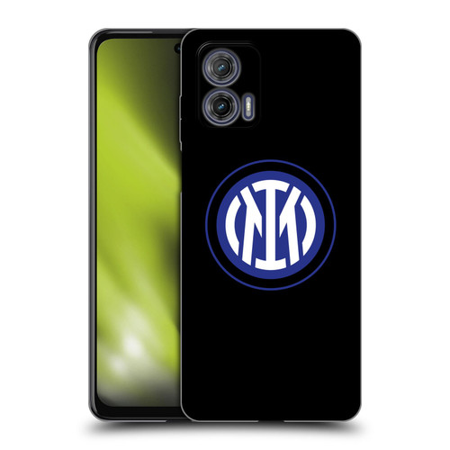 Fc Internazionale Milano Badge Logo On Black Soft Gel Case for Motorola Moto G73 5G