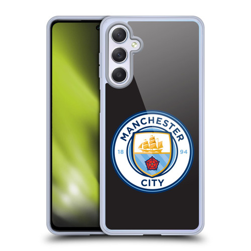 Manchester City Man City FC Badge Black Full Colour Soft Gel Case for Samsung Galaxy M54 5G