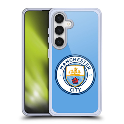 Manchester City Man City FC Badge Blue Full Colour Soft Gel Case for Samsung Galaxy S24 5G