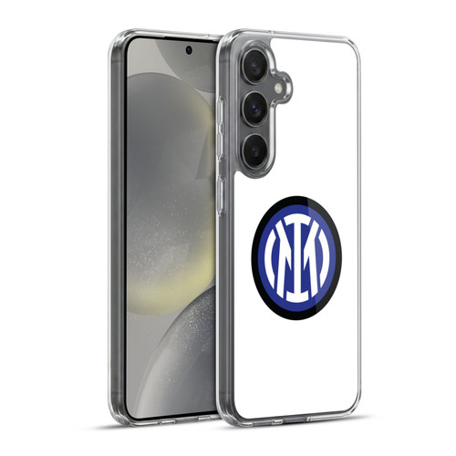 Fc Internazionale Milano Badge Logo On White Soft Gel Case for Samsung Galaxy S24+ 5G & MagSafe