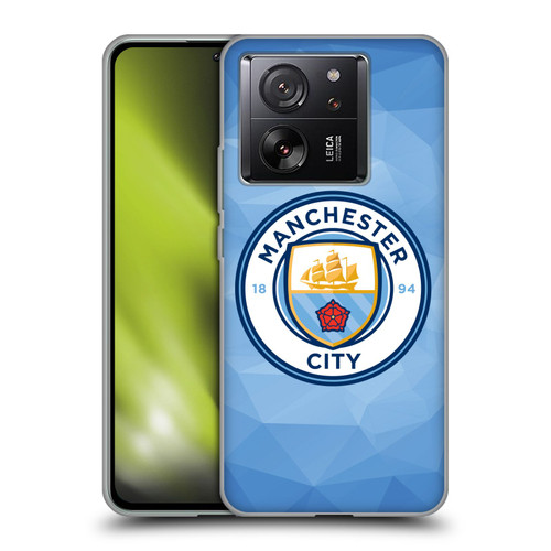 Manchester City Man City FC Badge Geometric Blue Full Colour Soft Gel Case for Xiaomi 13T 5G / 13T Pro 5G